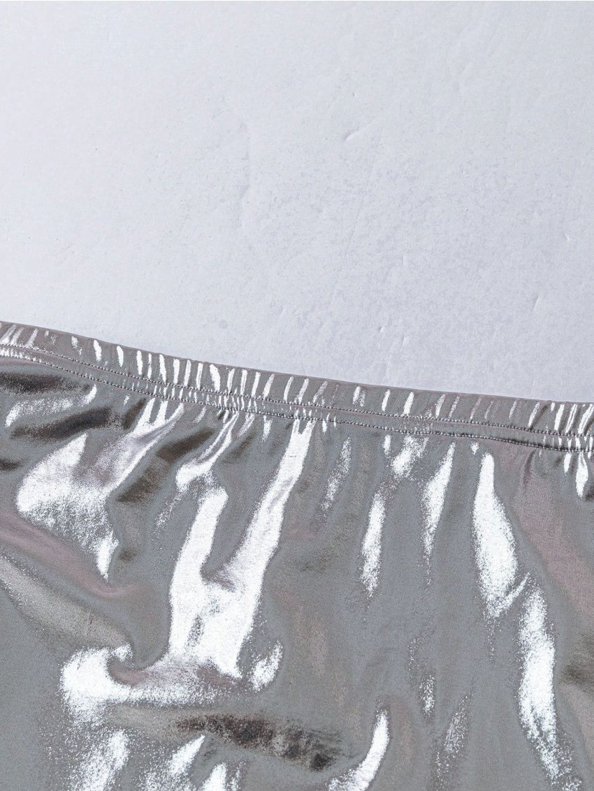 SHEIN BAE Women'S Plus Size Elastic Waist Pleated Skirt