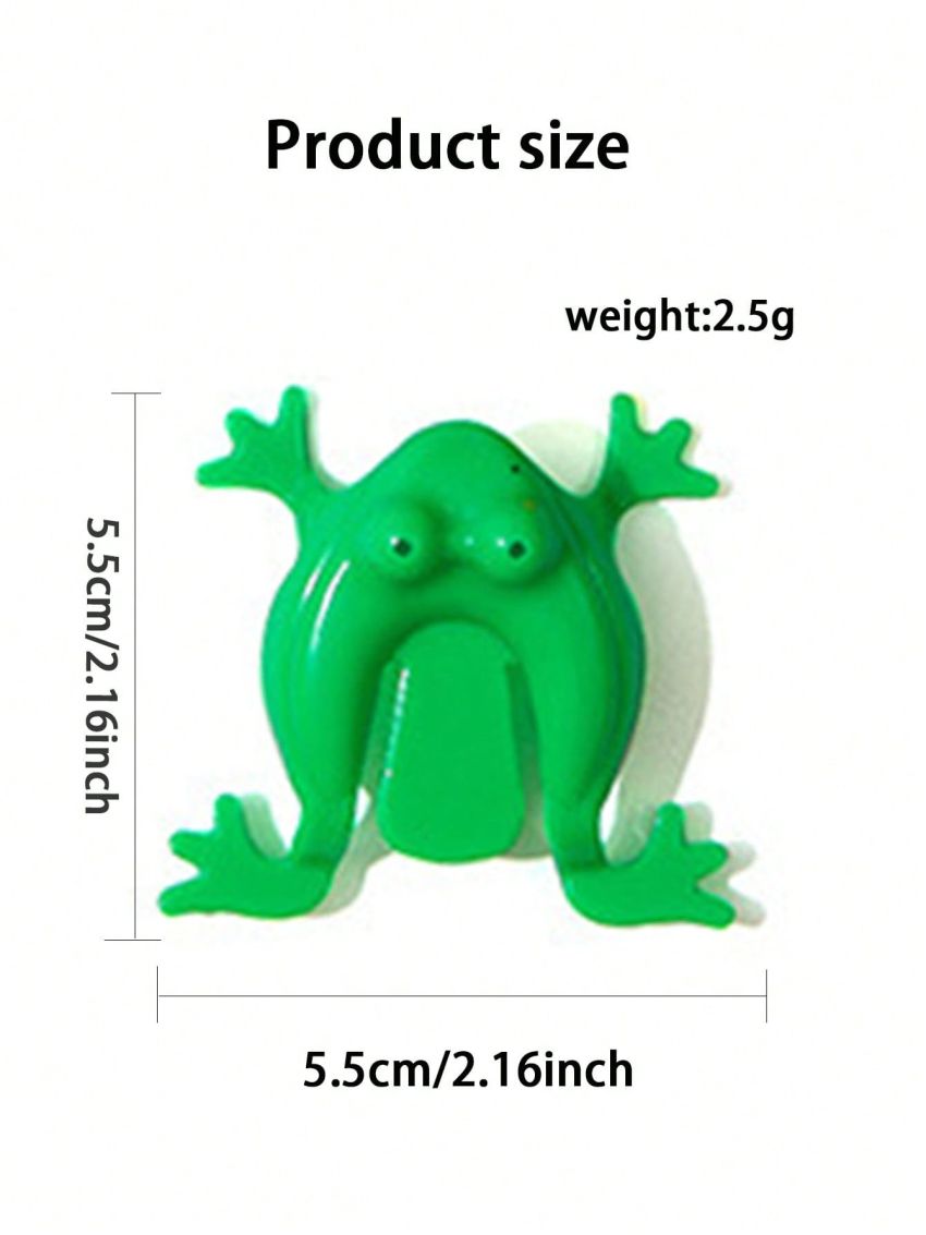 5pcs Random Color Small Size Jumping Frogs Stress Relief Toy, Classic Traditional Jumping Frog Vintage Small Toy