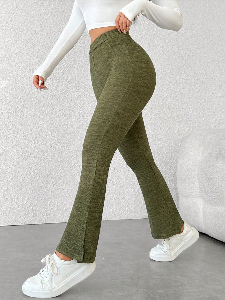 SHEIN PETITE Women'S Slim Fit Flared Pants