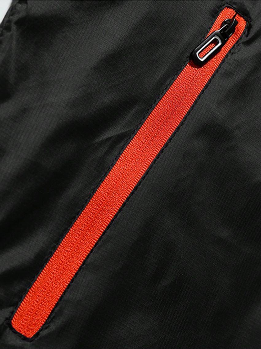 Men Zip Up Hooded Jacket