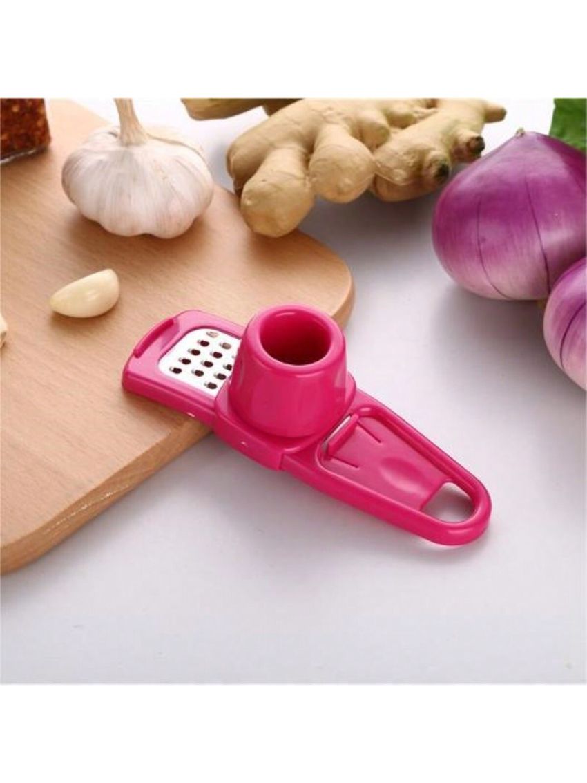 1pc 2pcs Colorful Stainless Steel Garlic Press and Ginger Cutter - Easy to Use and Durable Kitchen Tool for Grinding, Grating, and Planing,Essential camping kitchen tools,Camping barbecue accessories