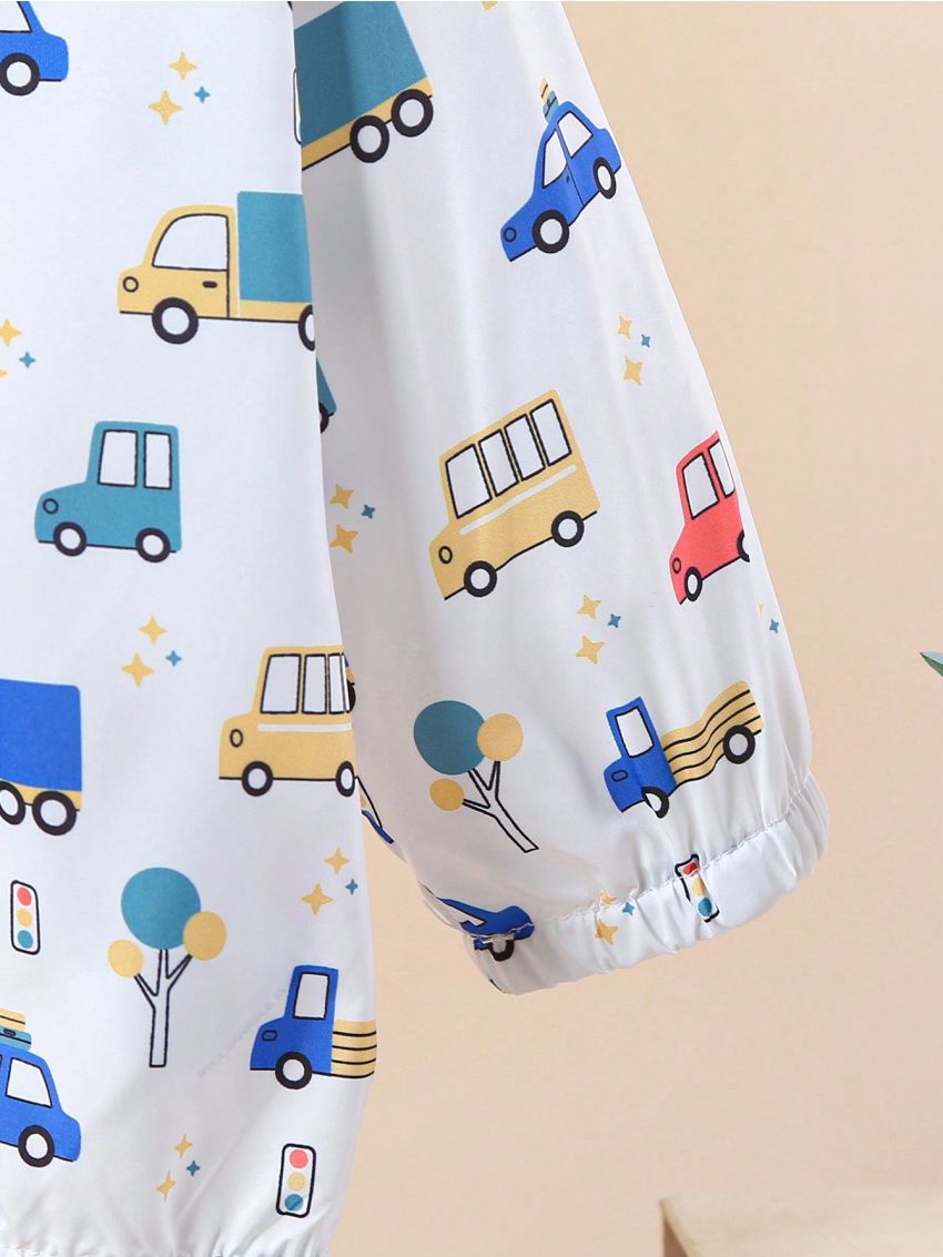 Baby Boys' Sun-Protective Jacket With Cute Car Pattern