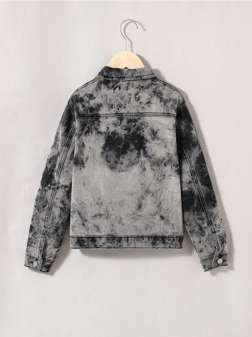 SHEIN Tween Boy 1pc Flap Pocket Denim Jacket