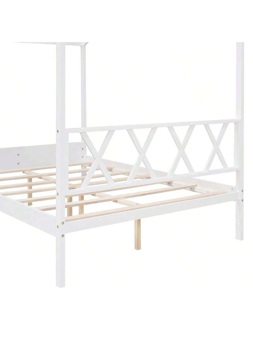 Merax Full Size Wood House Bed with Storage Space