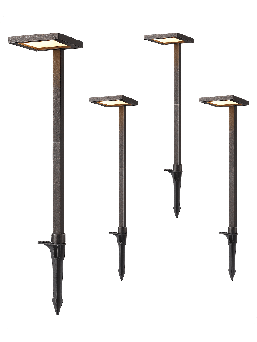 EDISHINE Low Voltage Landscape Lights, 5.6W 151LM 3000K Waterproof LED Pathway Lights, 50,000 Hrs Outdoor Landscape Lighting for Yard, Garden, Walkway, Die-cast Aluminum Housing, ETL Listed 4 Pack