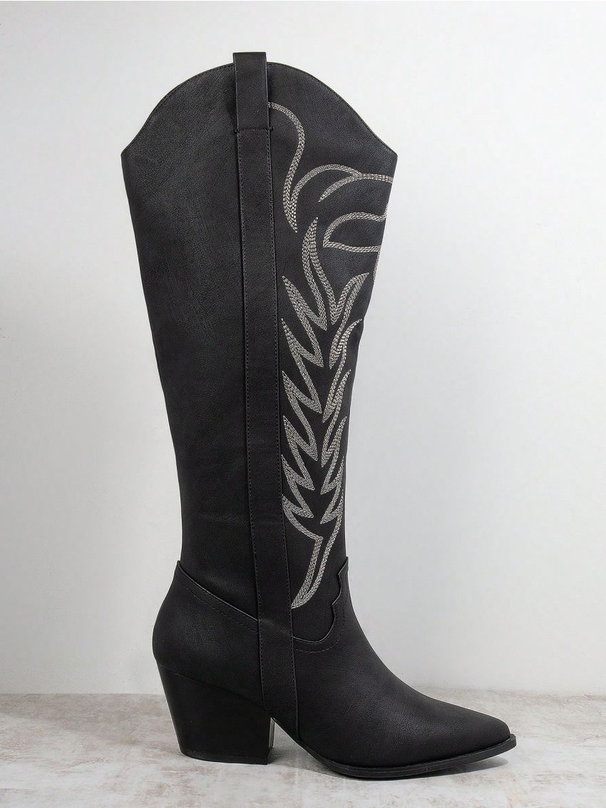Styleloop Embroidery Women's Knee-high Boots