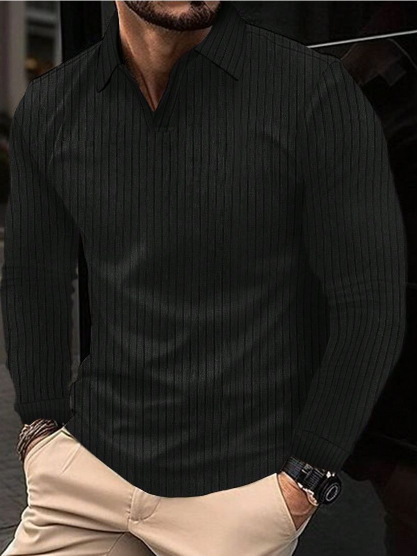 Men's Plus Size Solid Color Polo Shirt