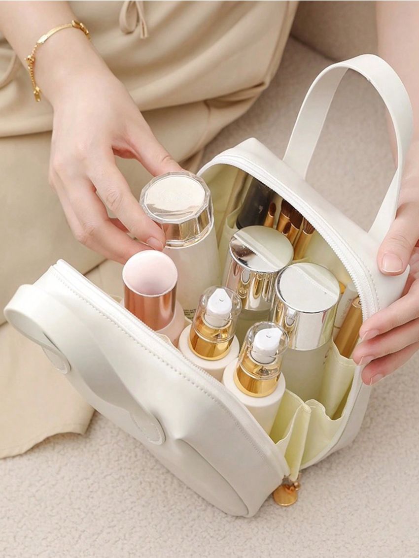 Dudeline Cartoon Label Multi-Layer Cosmetic & Toiletry Bag With Handle