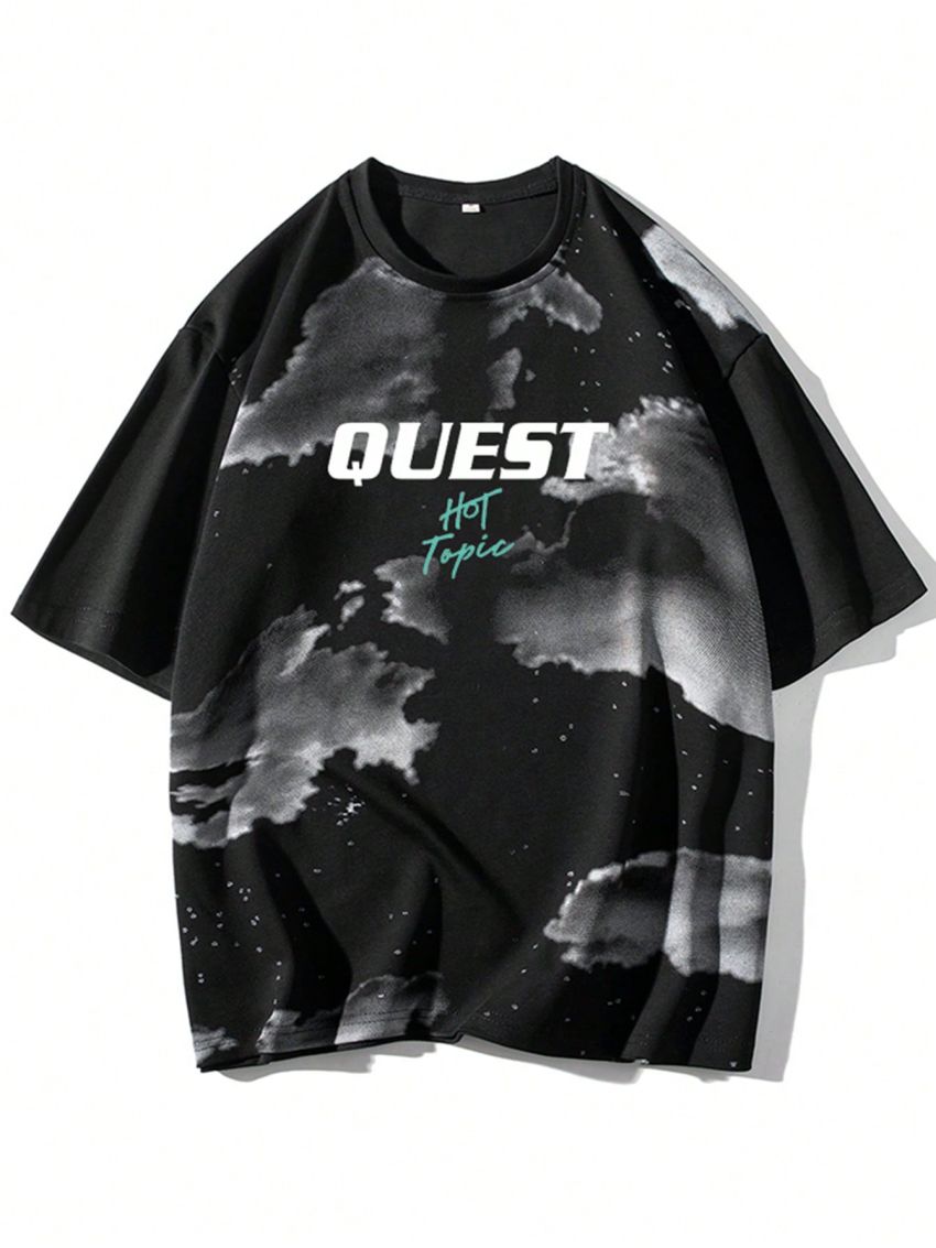 Manfinity Men Letter Graphic Tee