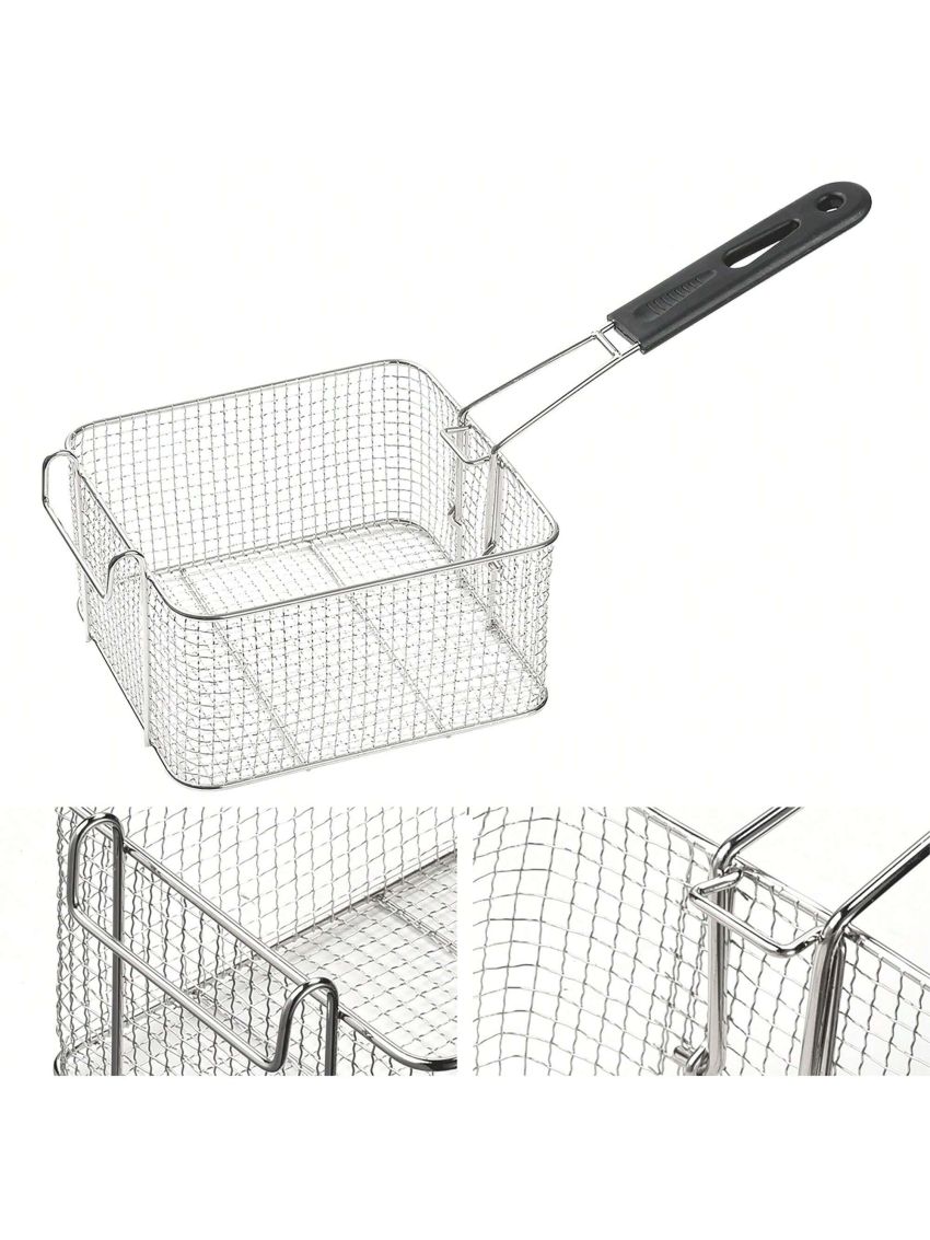 Electric Deep Fryer Countertop Deep Fryer with Basket and Lid,Stainless Steel Single Tank Fryer for Home Use Easy to Clean Oil Fryers