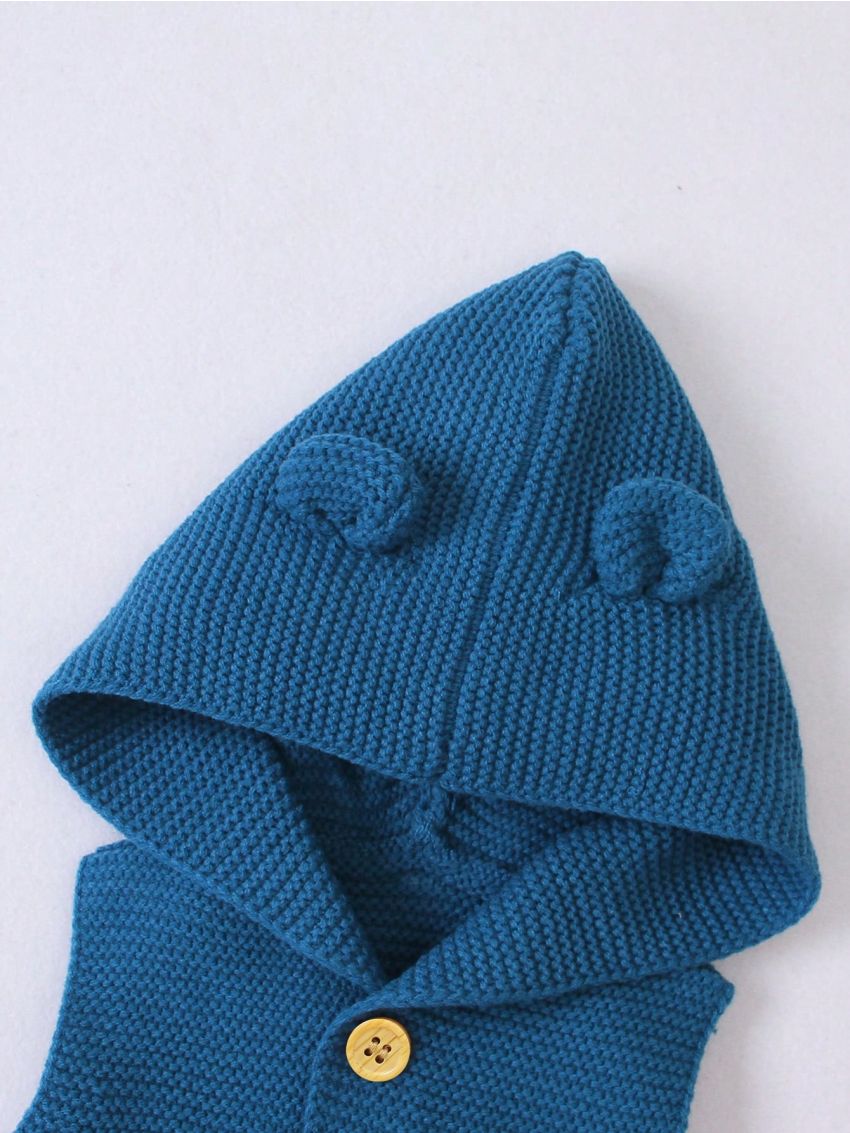 Baby Boys' Hooded Sleeveless Cardigan Vest