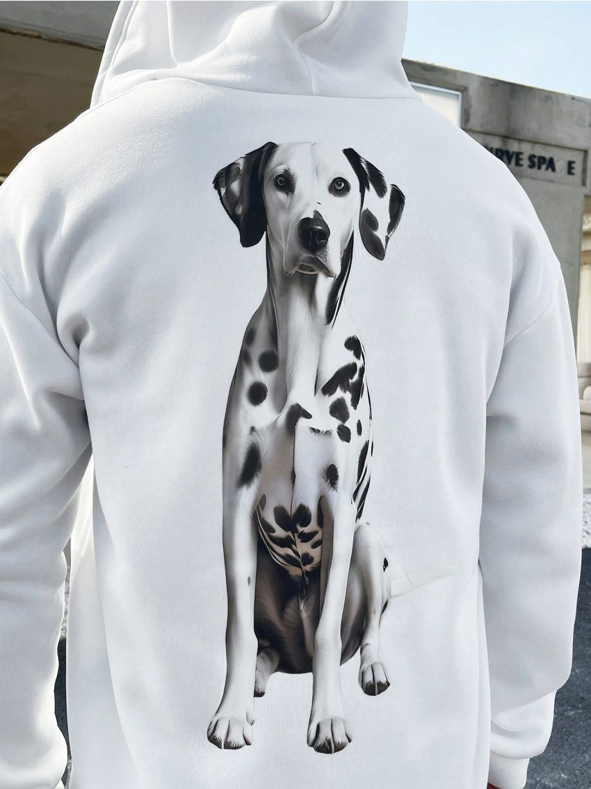 Manfinity Hypemode Men's Hooded Sweatshirt With Dog Print