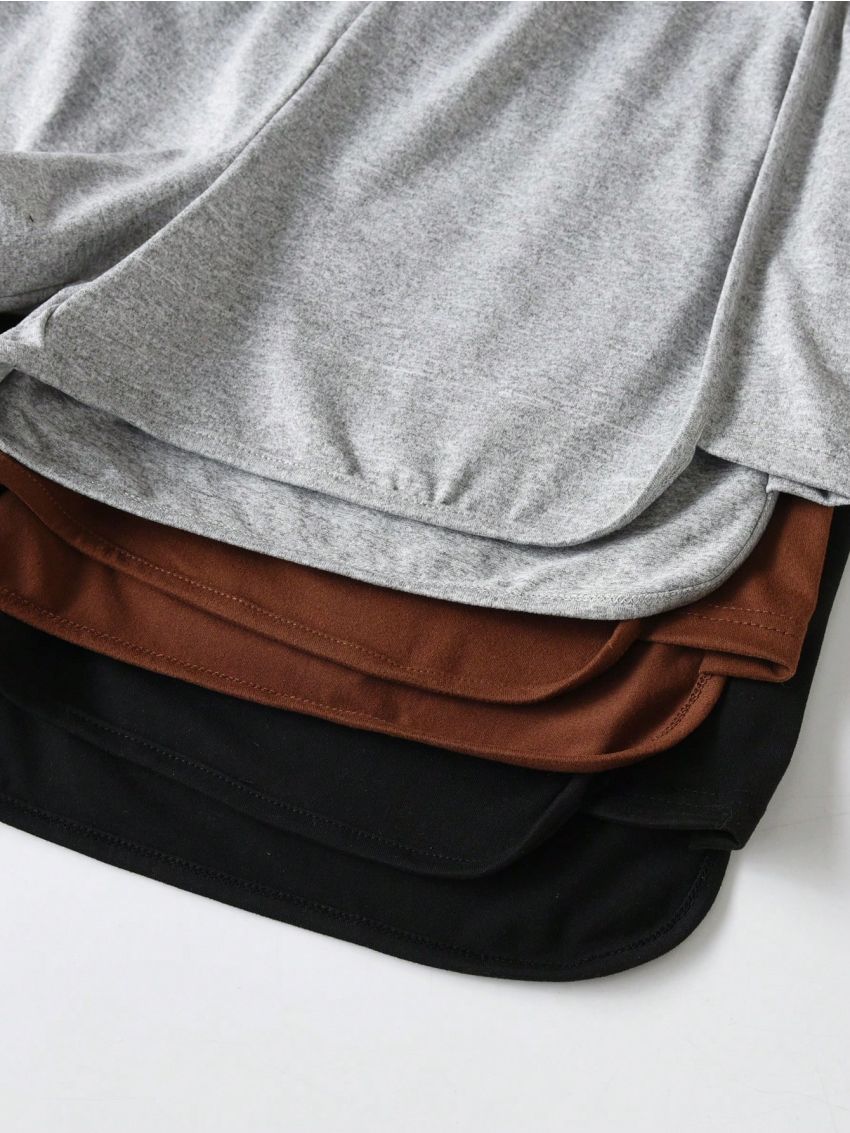 Teenage Girls' Solid Color Athletic Shorts