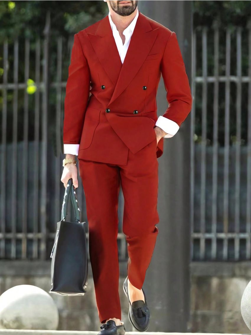 Men's Slim Fit Shawl Collar Blazer & Pants Set