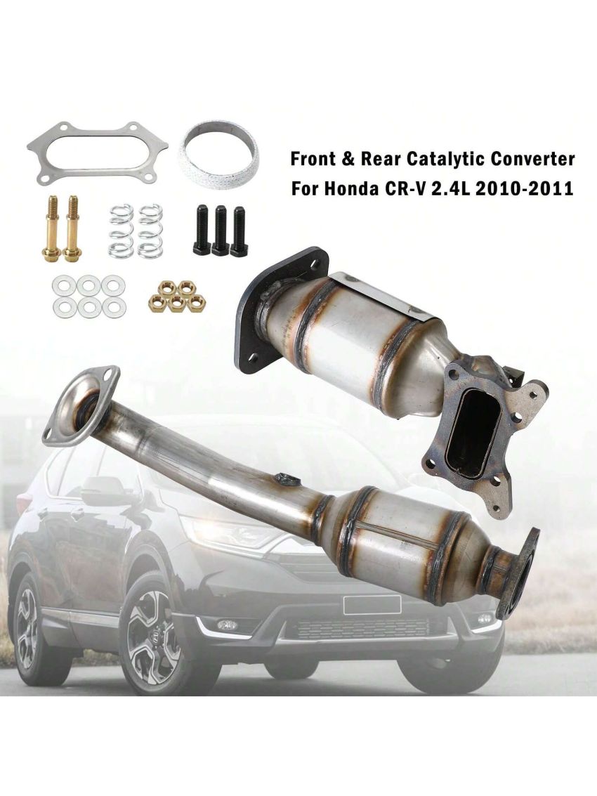Front & Rear Catalytic Converter Fit For Honda CR-V 2.4L 2010-2011