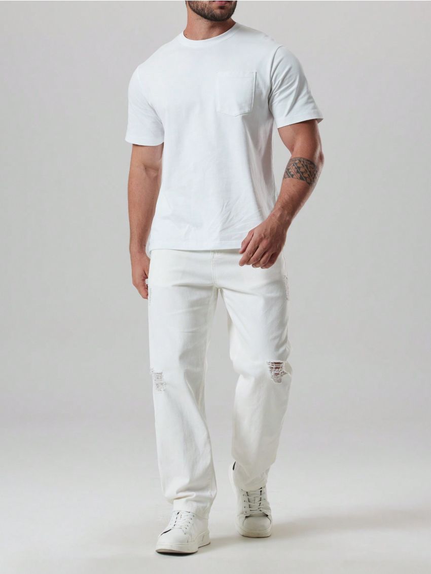 Men's Plus Size Distressed Denim Jeans