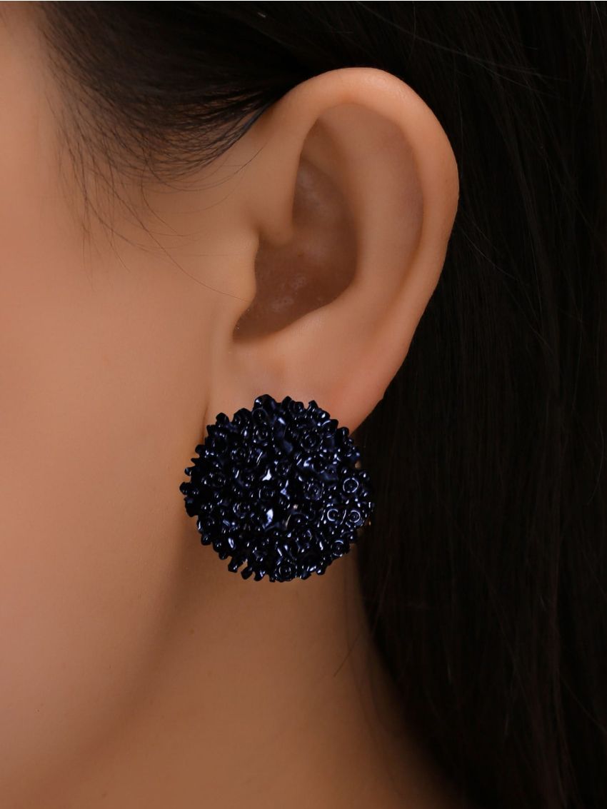 Round Stud Earrings