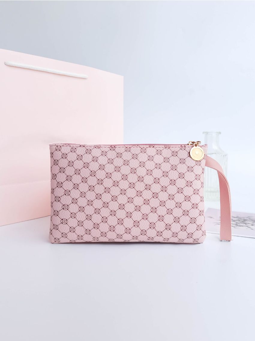 Mini Graphic Print Clutch Bag