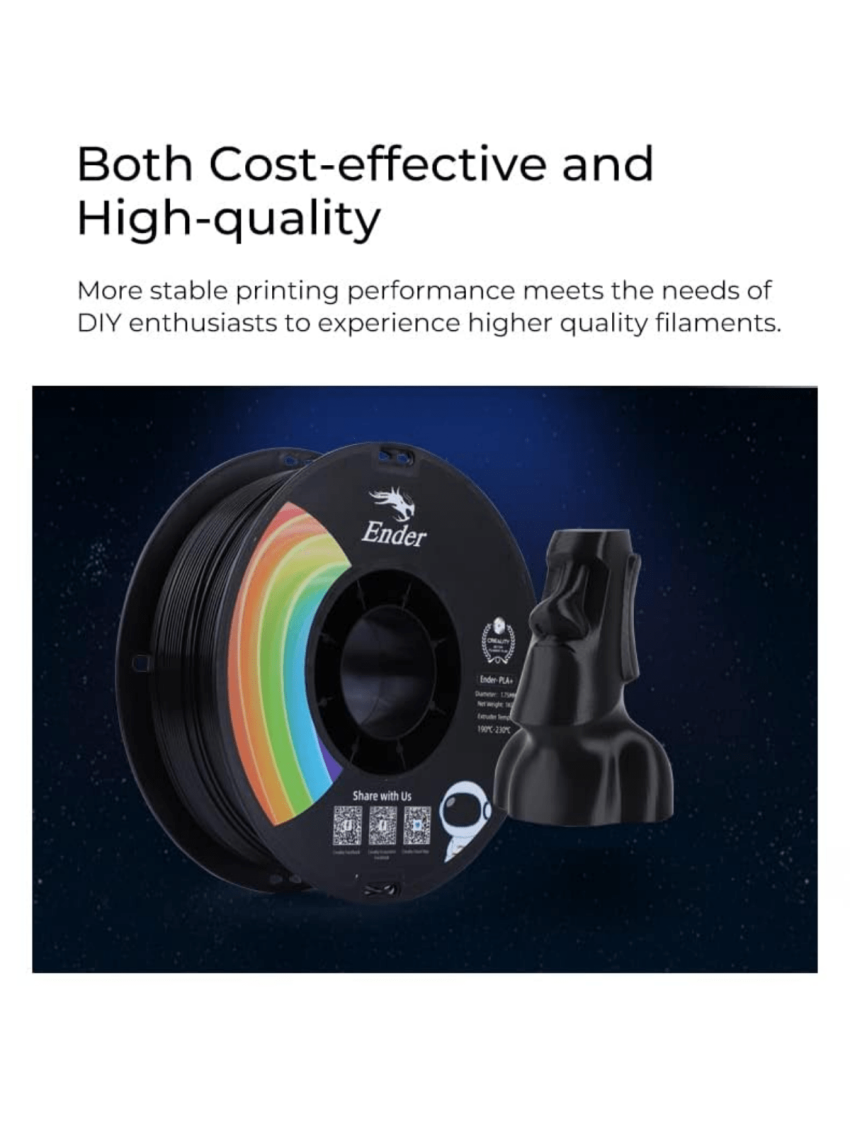 Creality PLA Filament Pro, Hyper PLA High Speed 3D Printer Filament, 1.75mm White Printing Filament, 1kg(2.2lbs)/Spool, Dimensional Accuracy ±0.03mm. Fit Most FDM Printer