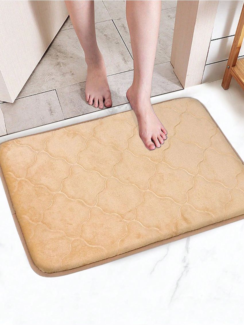 1pc Flannel Lantern Shaped Floor Mat, Soft & Absorbent & Non-slip, For Living Room, Bedroom, Bathroom, Home Use