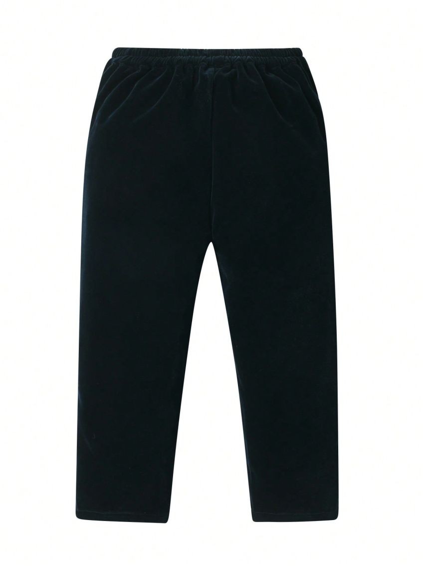 SHEIN Boys' Single Breasted Blazer With Lapel Lapel And Suit Pants And Bow Tie Holiday Party Set