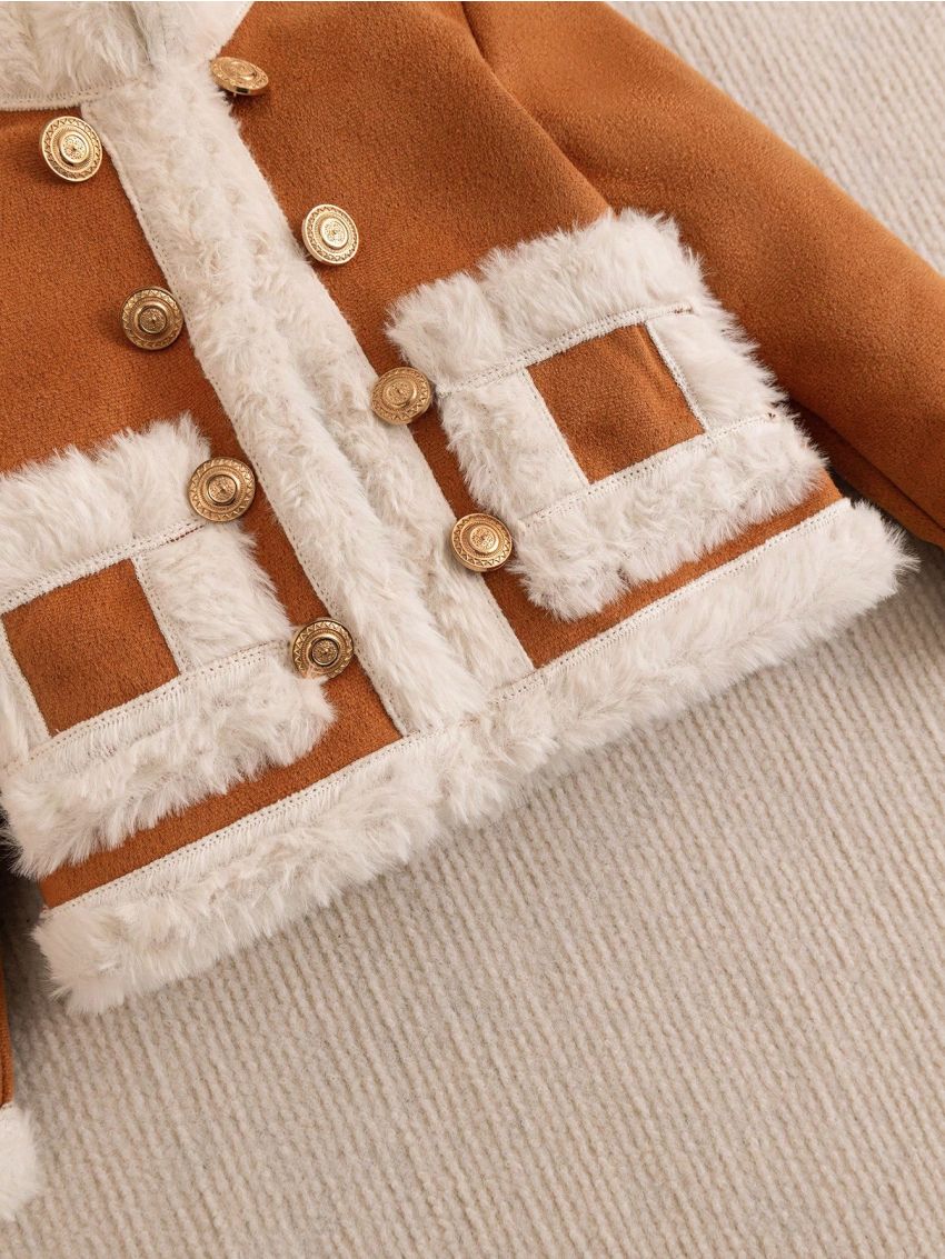 Infant Girls' Winter Camel Coat