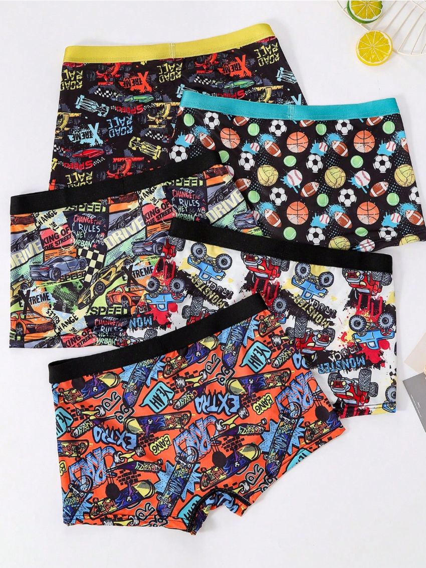 Boys' Full Print Square Leg Boxer Briefs