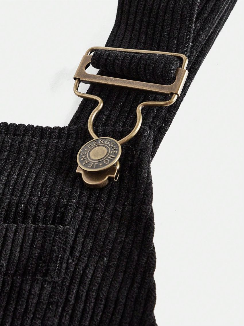 SHEIN Maternity Overalls With Text Pattern