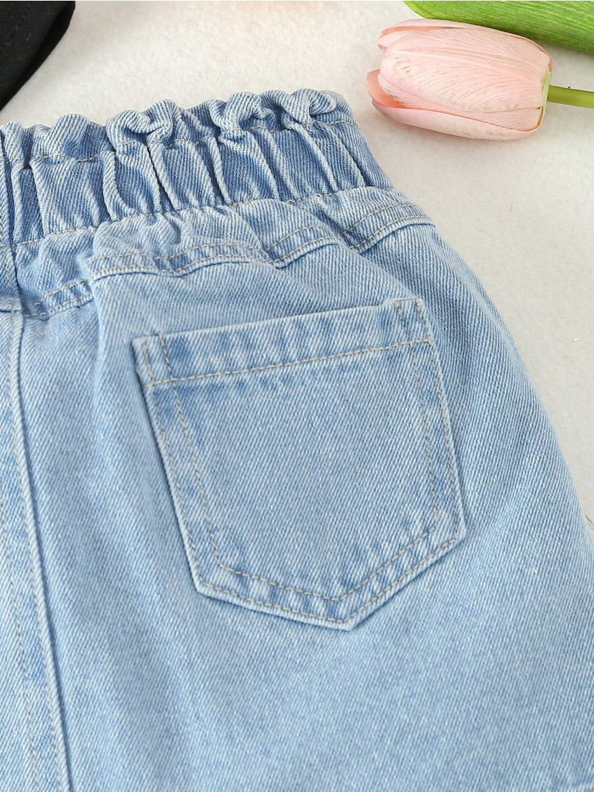 Little Girls' Floral Print Denim Skirt