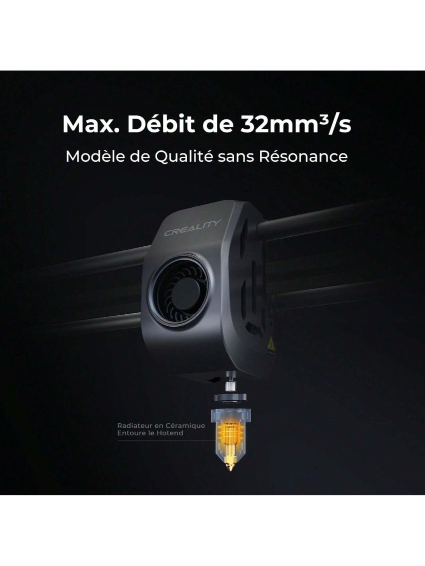 Creality K1 3D Printer - 600 mm/s High-Speed, Upgraded 0.1 mm Smooth Detail, Auto Leveling, Dual Fans Cooler, Straight Out of The Box for Beginners, Printing Size 8.66x8.66x9.84 inch