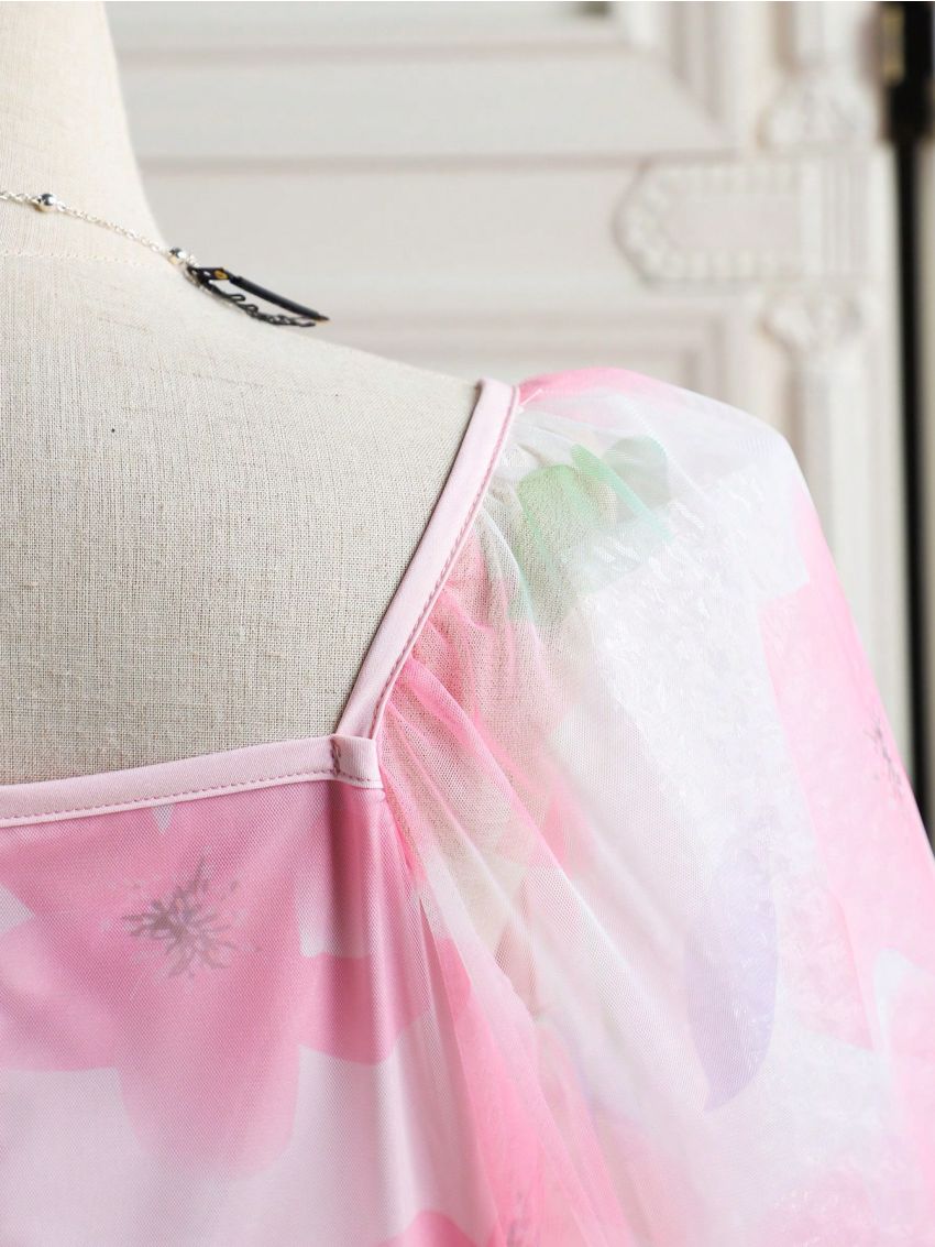 Tween Girl Fresh Style Tail Dress For Performance, Wedding, Evening Party And Birthday Party