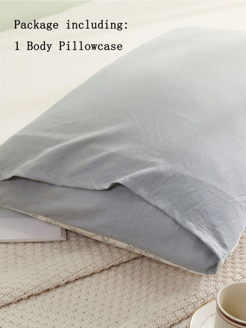 1pc Printed Polyester Water Washable Long Pillow