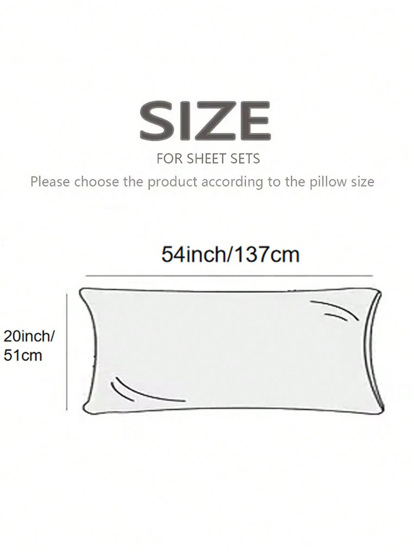 1pc Printed Polyester Water Washable Long Pillow