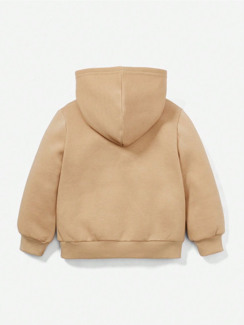 SHEIN Kids EVRYDAY Young Boy Slogan Graphic Thermal Hoodie