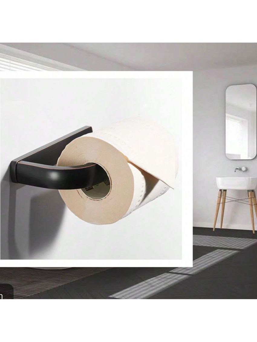 BESy 1pc Brass Toilet Tissue Paper Holder Bathroom Accessories Wall Mounted, Rust Protection