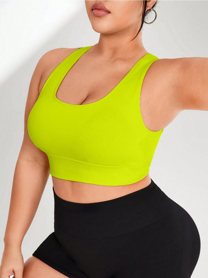 Yoga Basic Plus Size Women's Backless Sports Bra