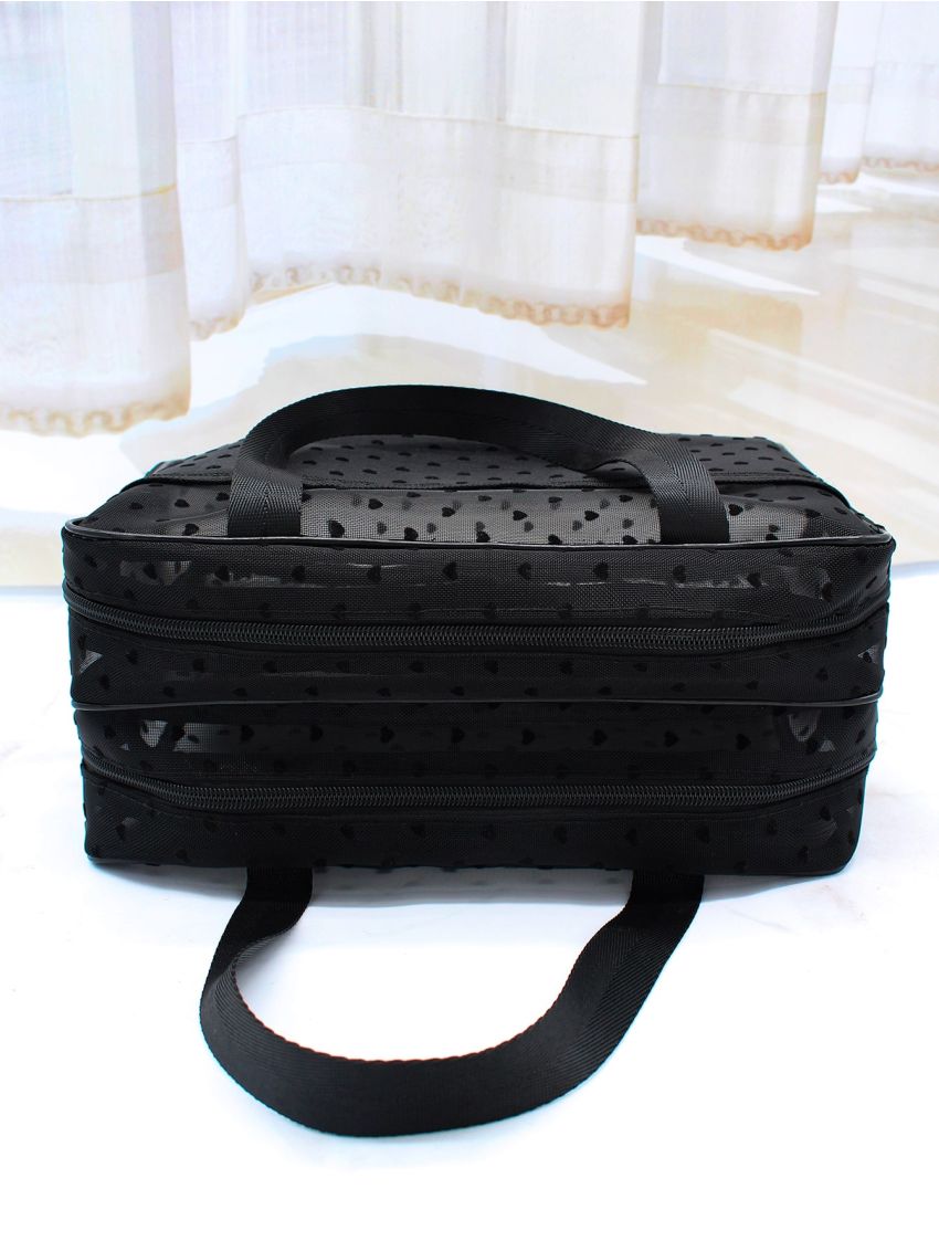 Simple & Fashionable Makeup & Toiletry Bag With Handle, Storage Organizer