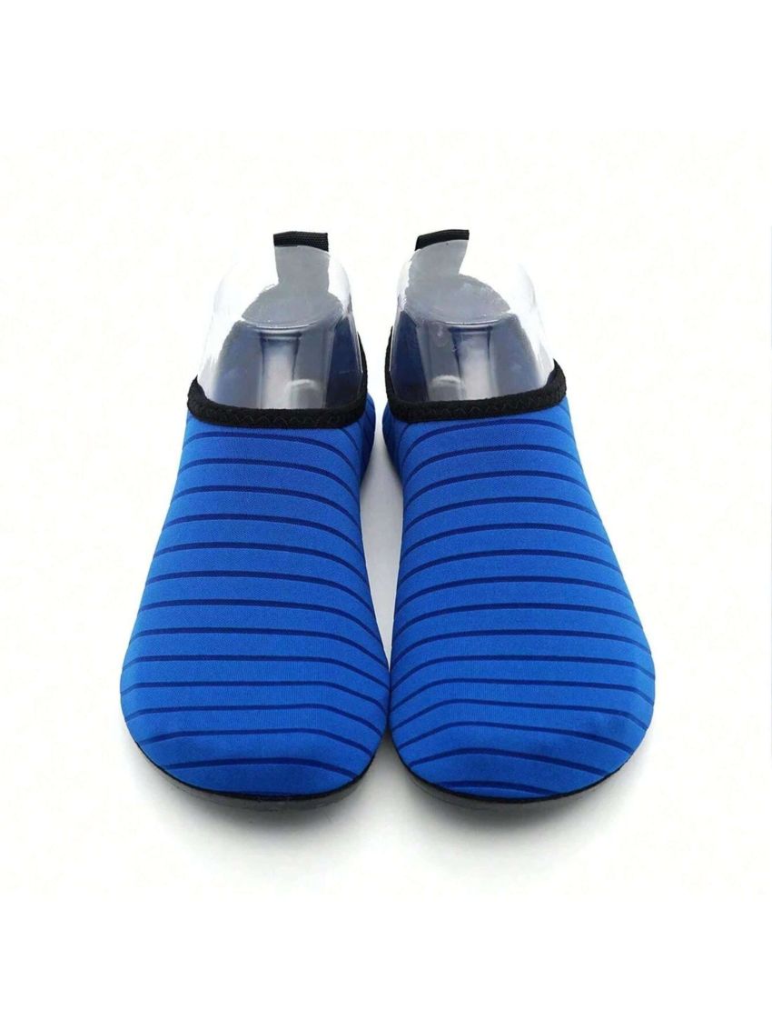 BenBoy Men Striped Pattern Sneakers, Sport Outdoor Polyester Aqua Socks