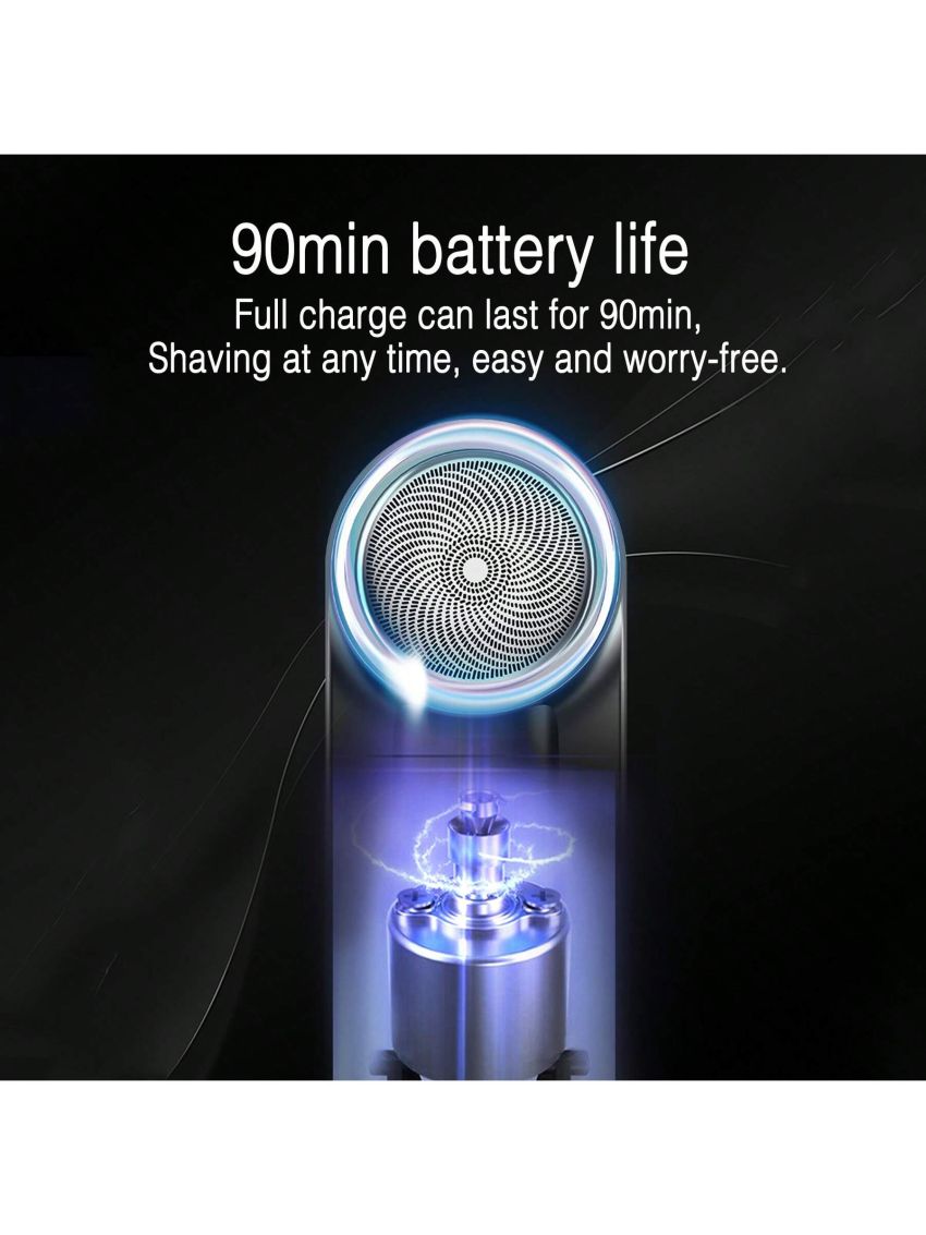 Electric Razor for Men Mini Size Pocket Portable Shaver Wet and Dry With Mirror Men's Razor USB Rechargeable Shaver Charging Easy One-Button Use Suitable for Home,Car,Travel