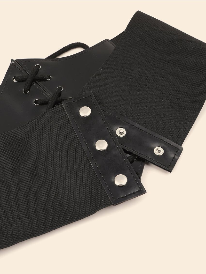 Grommet Lace Up Front Corset Belt