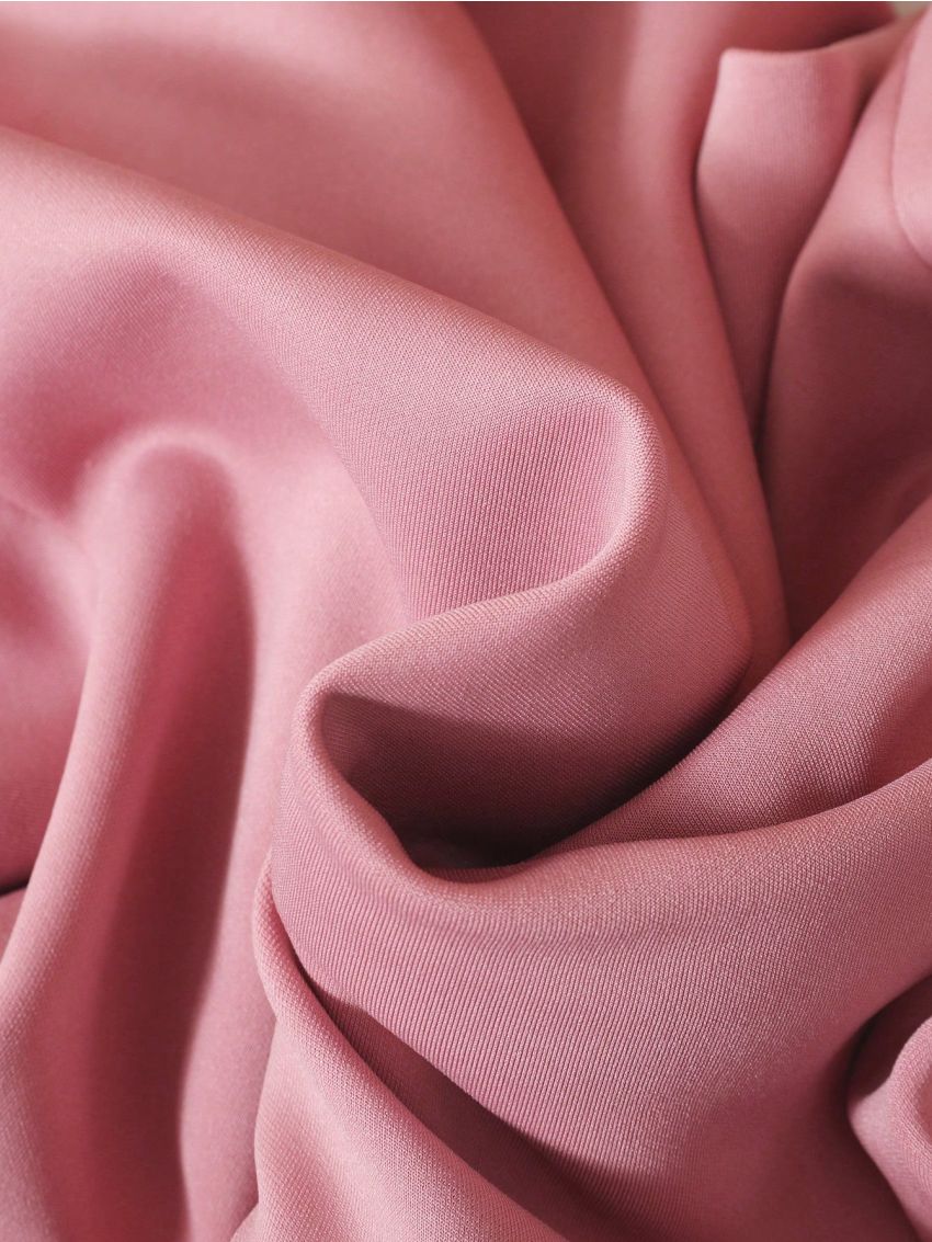 SHEIN Baby Girls' Casual Faux Suede Thickened Fleece Lined Hooded Coat With Collar, Pink