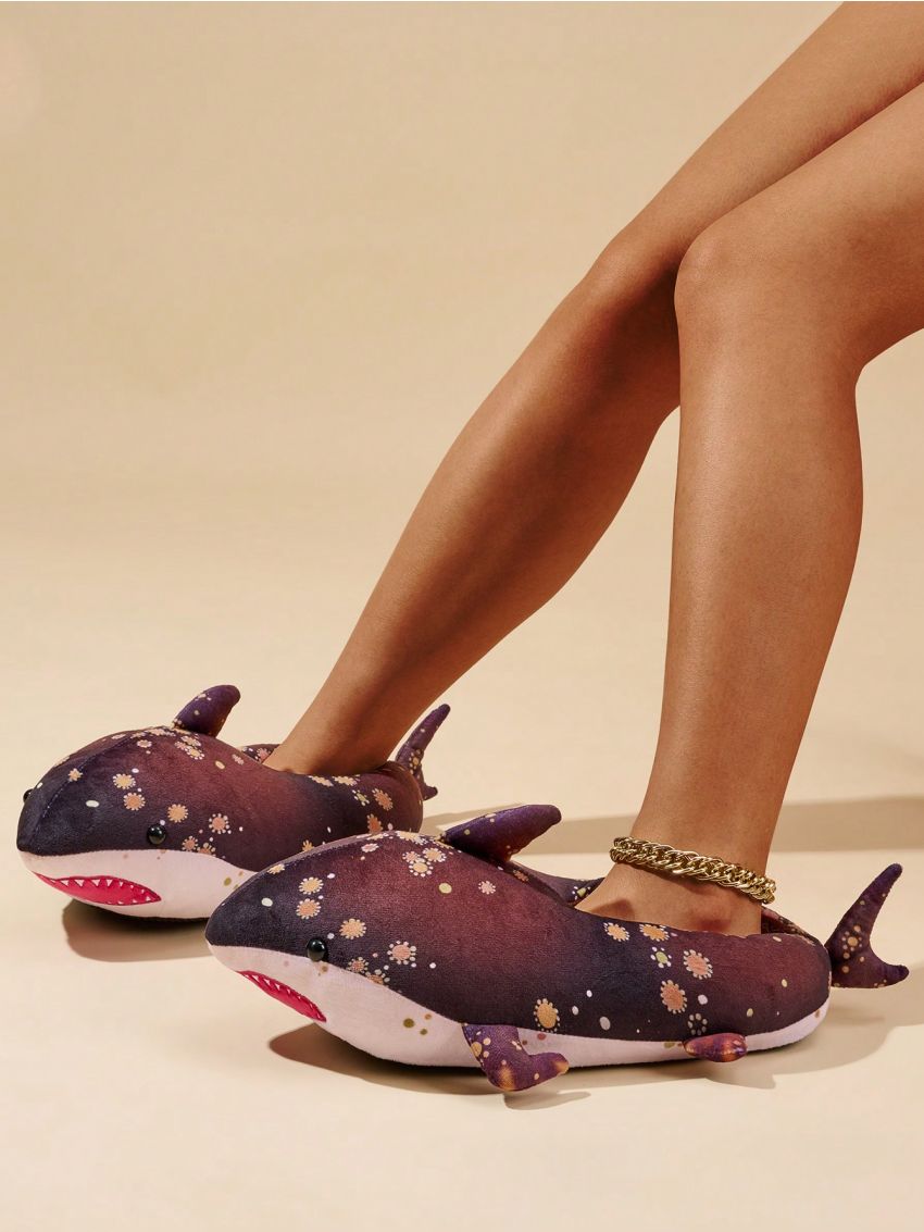 New Arrival Shark Slippers Comfortable Winter Warm Home Slippers Cartoon Cute Anti-slip Funny