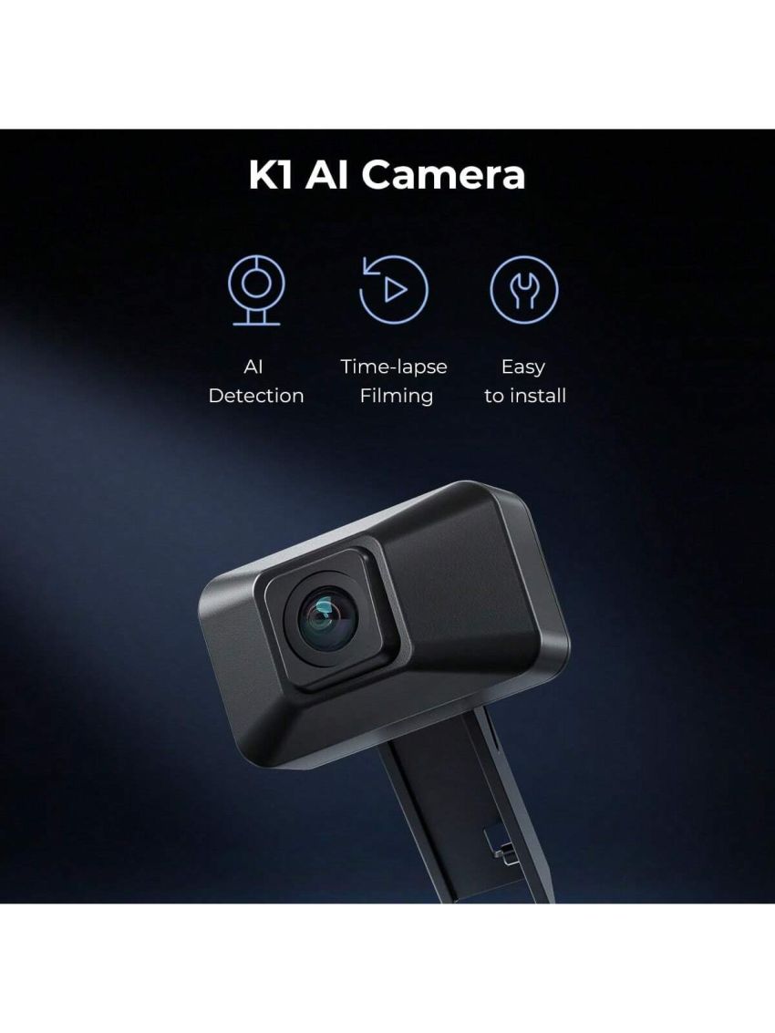 Creality Official K1 AI Camera for K1/K1 Max 3D Printer, Clear Image Quality, AI Detection, Time-Lapse Filming, Easy to Install, 3D Printer Accessory Compatible with K1 Upgrades