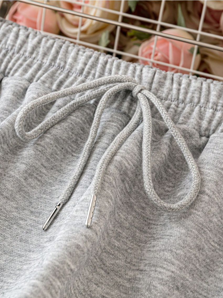 SHEIN SXY Plus Contrast Piping Drawstring Waist Contrast Piping Sweatpants