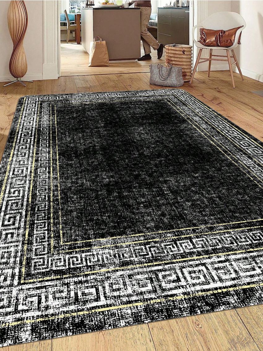 1pc Nordic Style Soft Geometric Printed Carpet, Modern Luxury Indoor/outdoor Rug For Living Room, Bedroom, Bathroom