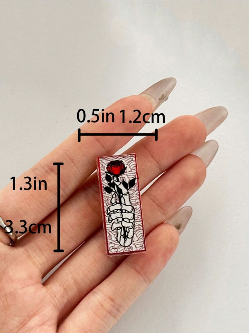 Mermaid Designs Artist Series - Skull Rose Brooch