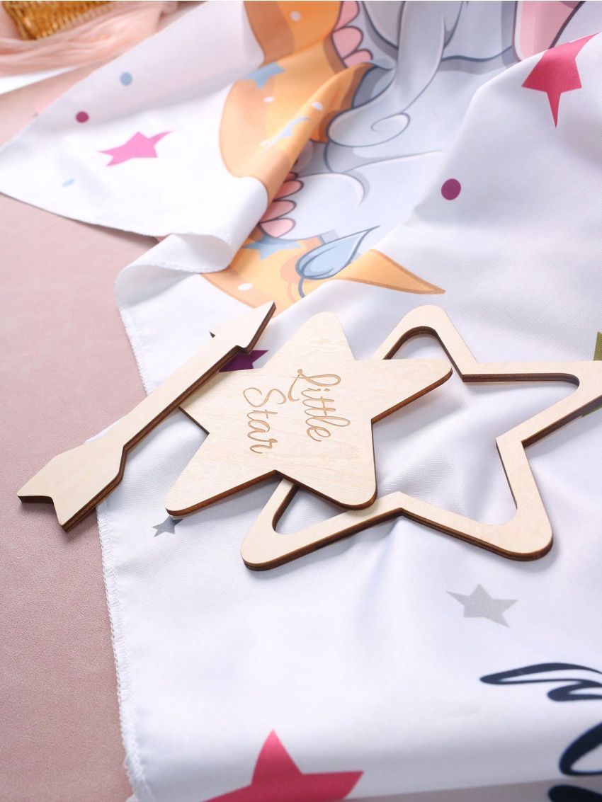 Cartoon Elephant Print Blanket Newborn Photography Prop Set