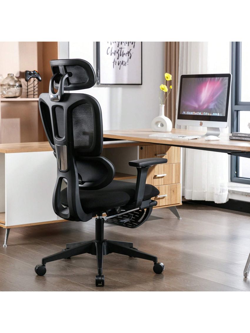 Ergonomic Mesh Office Chair with 4D Adjustable Armrest,High Back Desk Computer Chair,Ergonomic Office Chair with Wheels for Home & Office