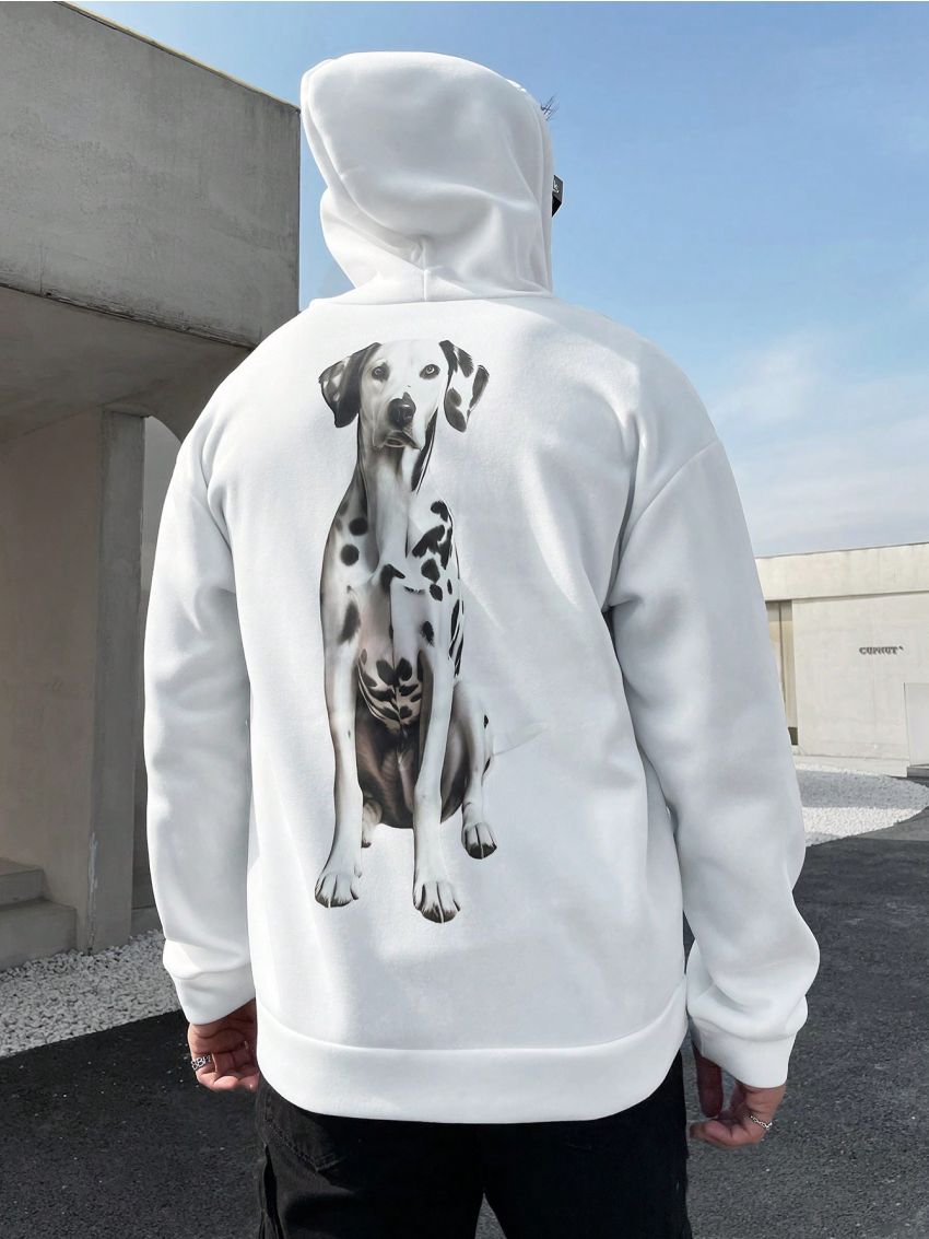 Manfinity Hypemode Men's Hooded Sweatshirt With Dog Print