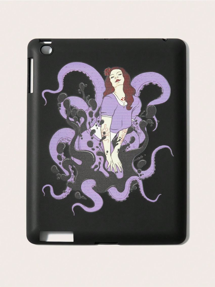 SHEIN X PIGBOOM 1pc Figure Graphic TPU Case Compatible With iPad